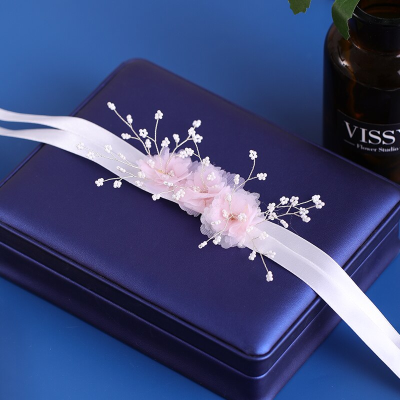 Cinta para el cuello de flor rosa, accesorios para el cabello de boda, banda para la cabeza, el cuello de banda para dama de honor, joyería, decoración
