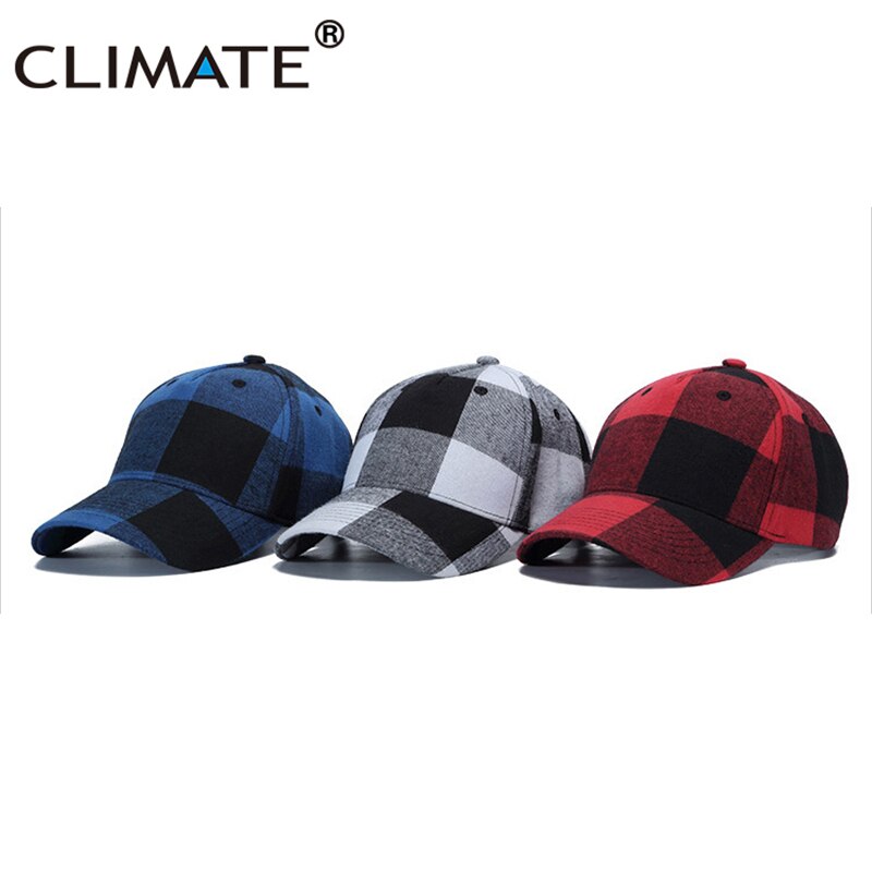 Klimaat geruite baseballpet dames geruite hoed pet geruit katoen geen logo hoed petten klassieke geruite pet hoed voor mannen vrouwen