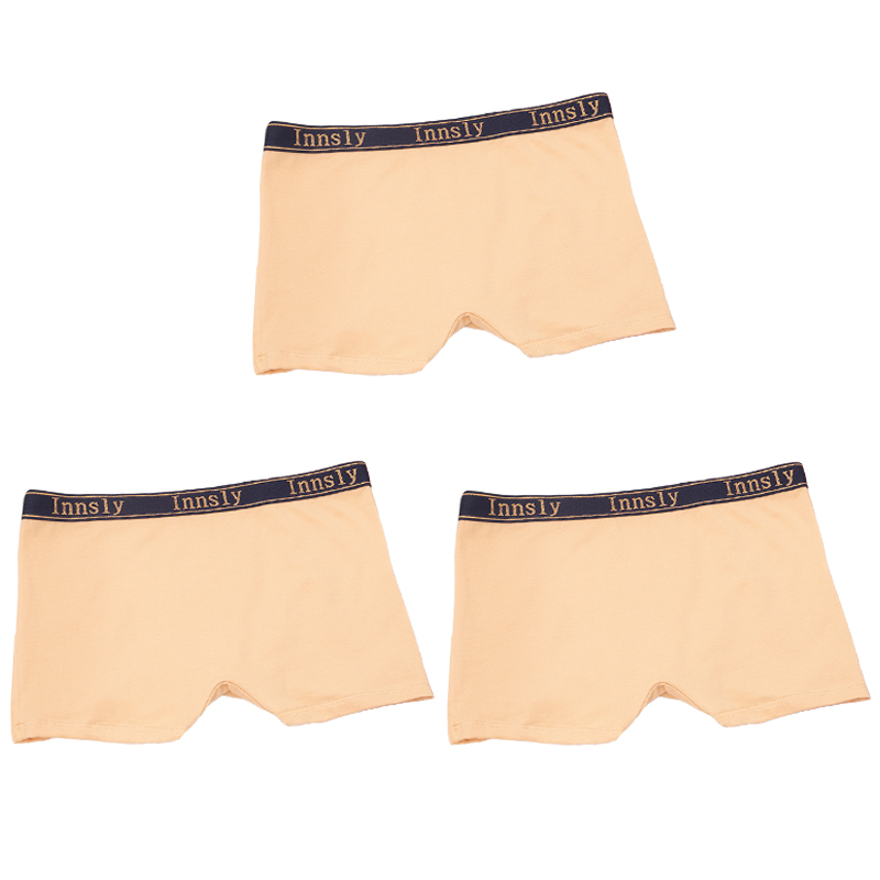 3 stks/set Vrouwen Boyshort Boxer Katoen Witte Onderbroek Elastische Big Size Slipje Vrouwelijk Ondergoed Beschermende Shorts Onder De Rok: L / Black