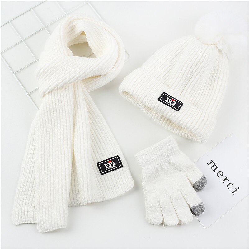 Acessórios de Inverno Menina Menino Chapéu do bebê Cachecol Conjunto Luva Chapéu Meninos Chapéu E Lenço Crianças Chapéu E Cachecol Conjunto: 6