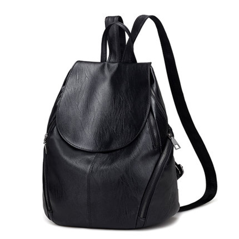 décontracté femmes sac à dos femme en cuir PU sacs à dos noir sac à dos sacs pour étudiants filles jeune dame voyage sac à dos