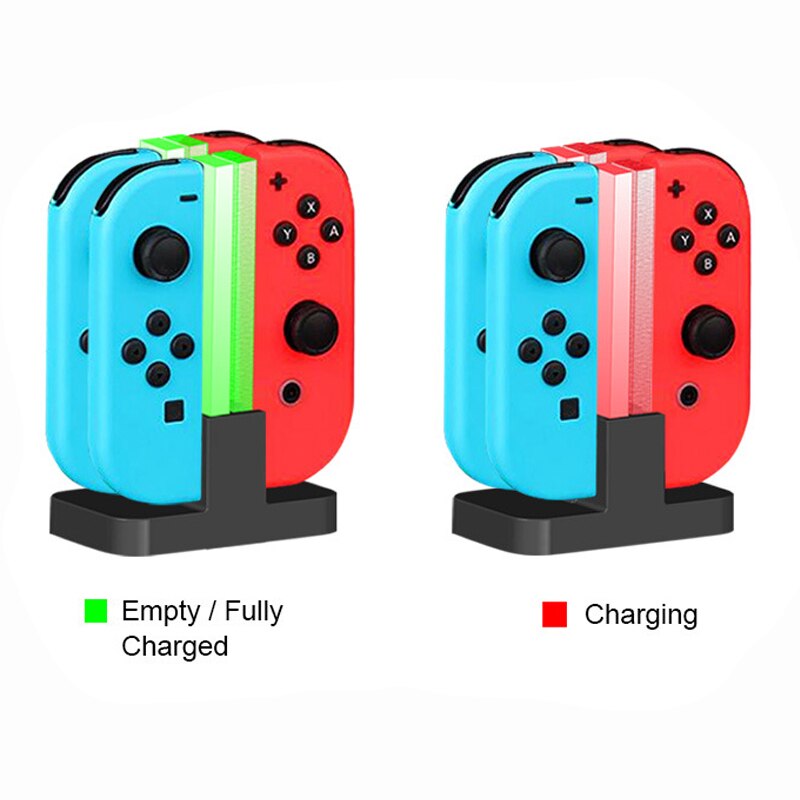 4 in1 LED Charging Dock Station For Nintend Switch Joy-con Controller Stand Charger Station Joycon Charger For Nintend Switch