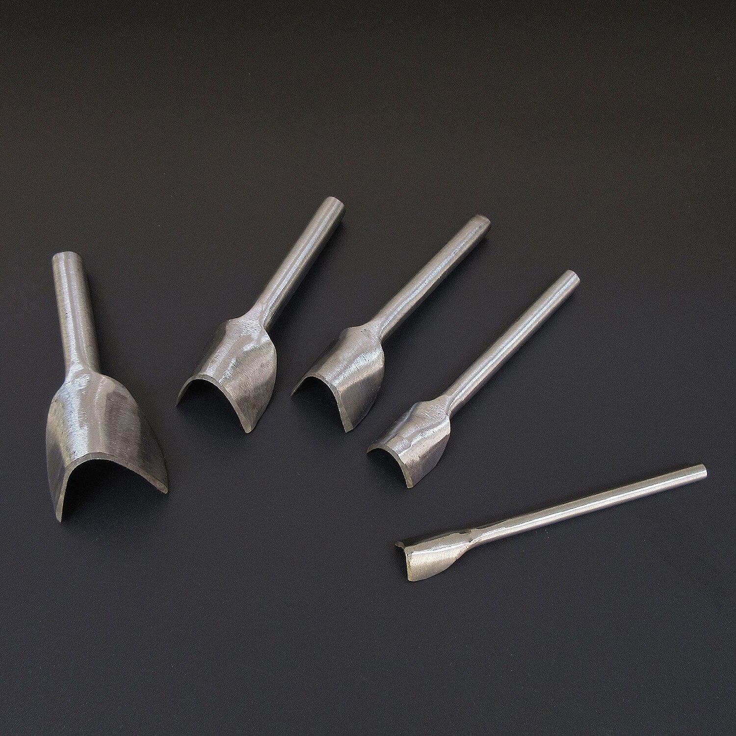 10-45mm V Shape Leather Craft Half-Round Cutter Punch Strap Belt Wallet End Tool Diamond Pricking Iron Leather Craft Metal