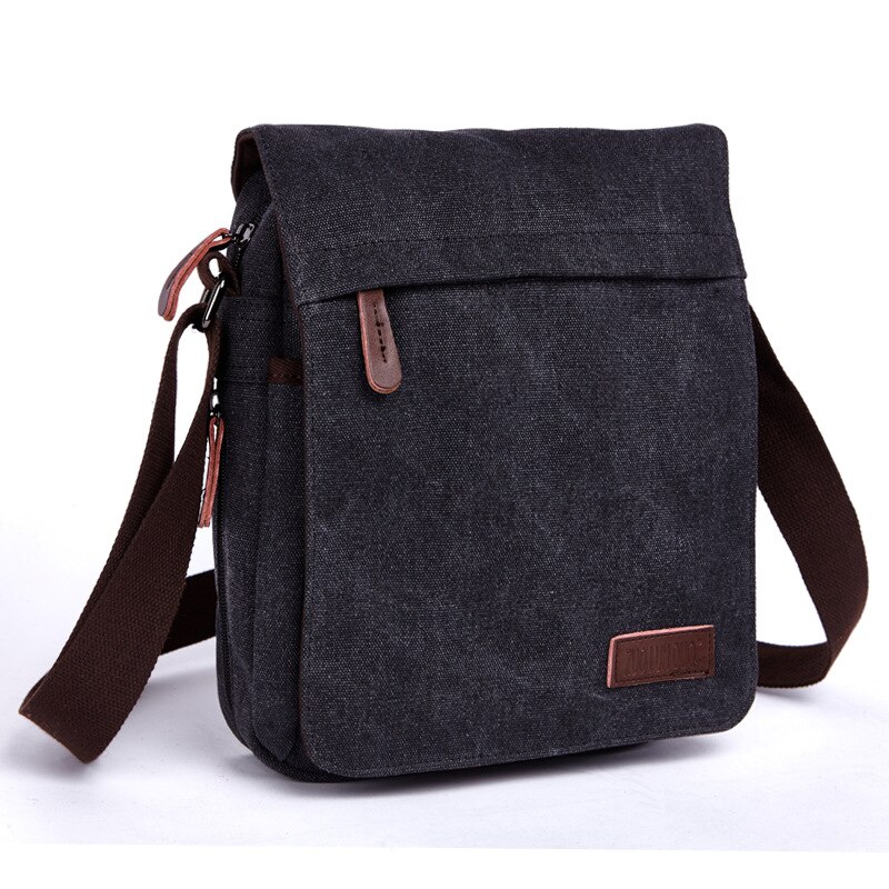 Stijl Een Schoudertas Stijl Canvas Computer Tas Koreaanse Stijl Trendy Tas: Black