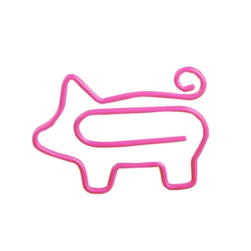 dessin animé petit mignon cochon à queue bouclée doux mignon trombone fournitures de bureau pratique pratique belle