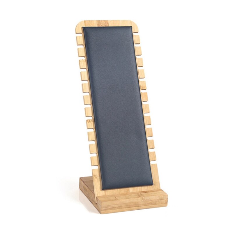 Bamboe Sieraden Display Standaard Ketting Display Stand Houten Meerdere Ketting Schildersezel Showcase Display Houder Voor Kettingen: Black