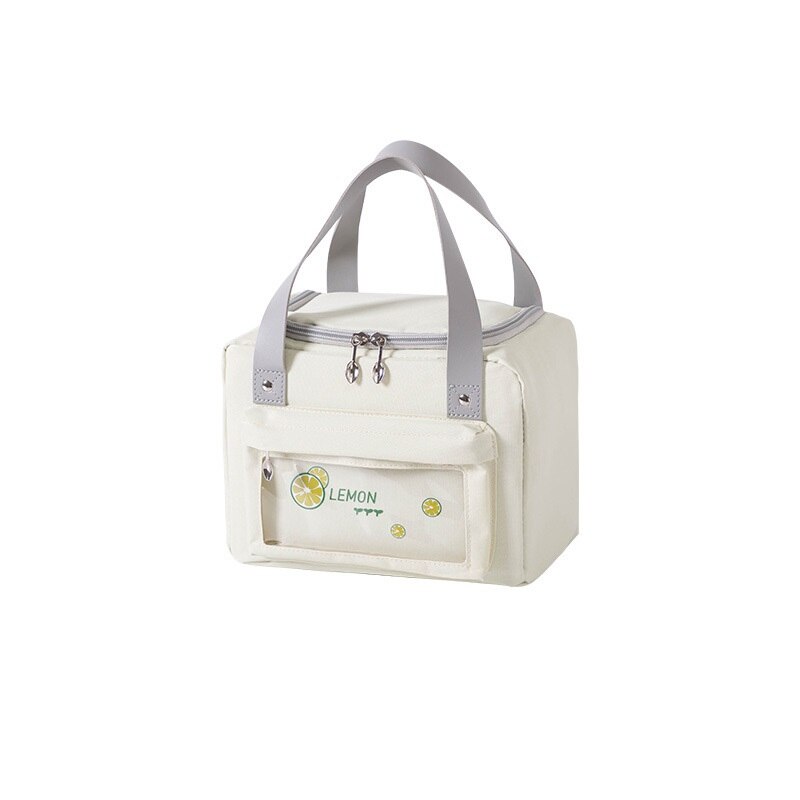 Leuke Cartoon Lunchbox Waterdichte Draagbare Geïsoleerde Lunch Tas Voedsel Zak Picknick Zak Lunch Tas Voor Vrouwen En Kinderen: Beige