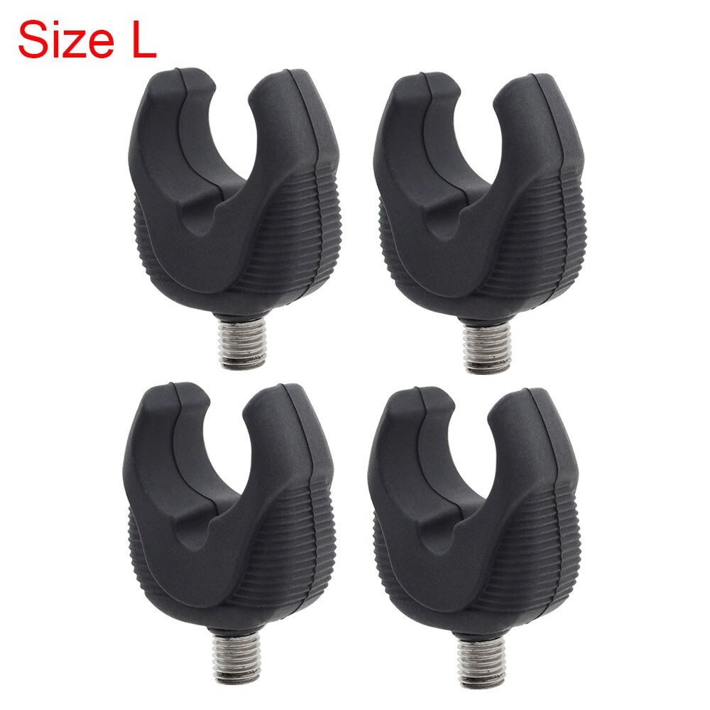 4 x Black Rubber fishing rod rest head Butt Rest Head Gripper Fishing Rod Holder carp Fishing accessories: 4pcs L