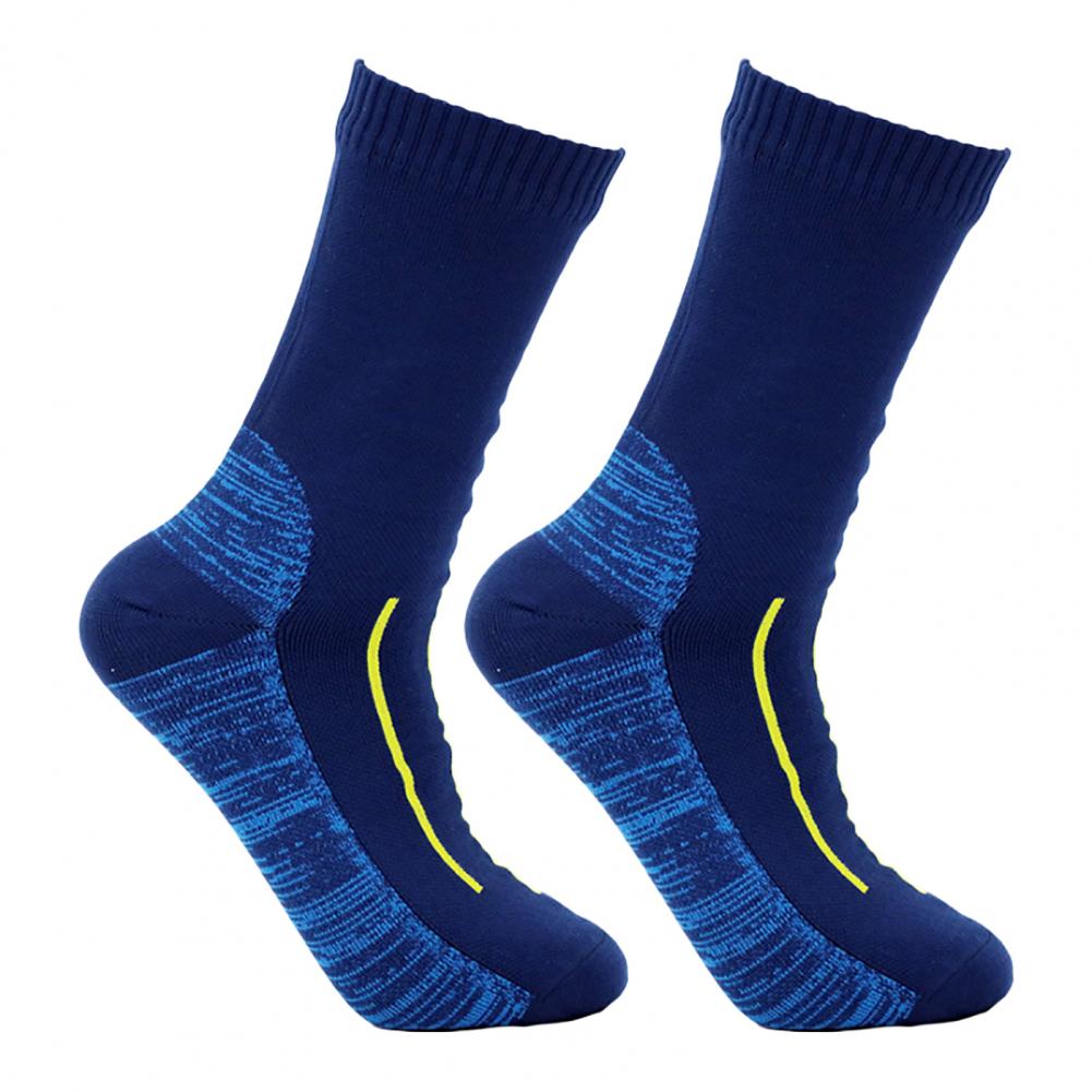 1 Pair Wading Socks Comfortable Waterproof Socks Elastic Cozy Women Men Winter Warm Mid-Tube Socks for Climbing: XL / black