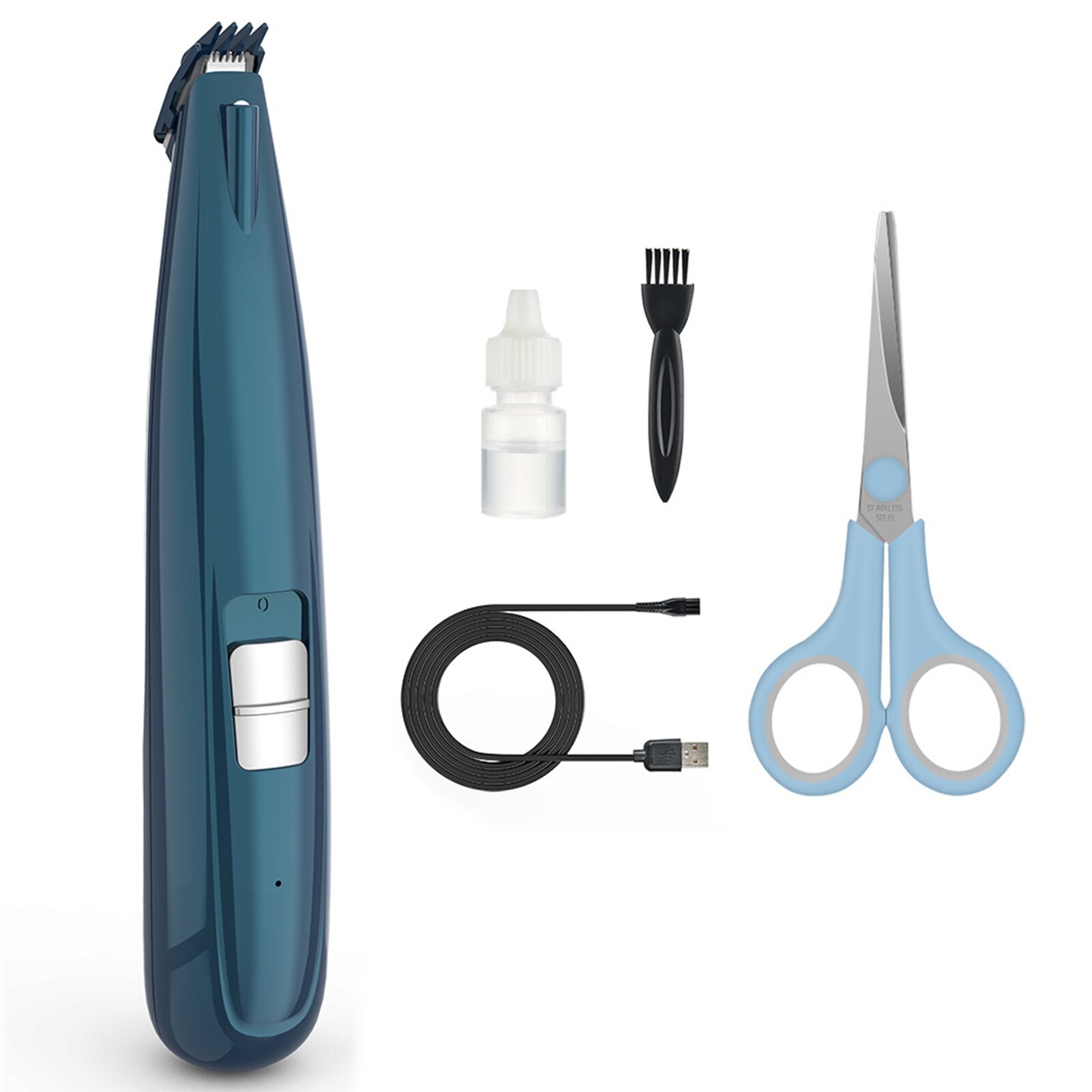 Recortador de pies para mascotas, cortadora de pelo LED con USB, patas de afeitadora de perro y gato, juego de cortador de pelo, SUMINISTROS DE ASEO para mascotas: Default Title