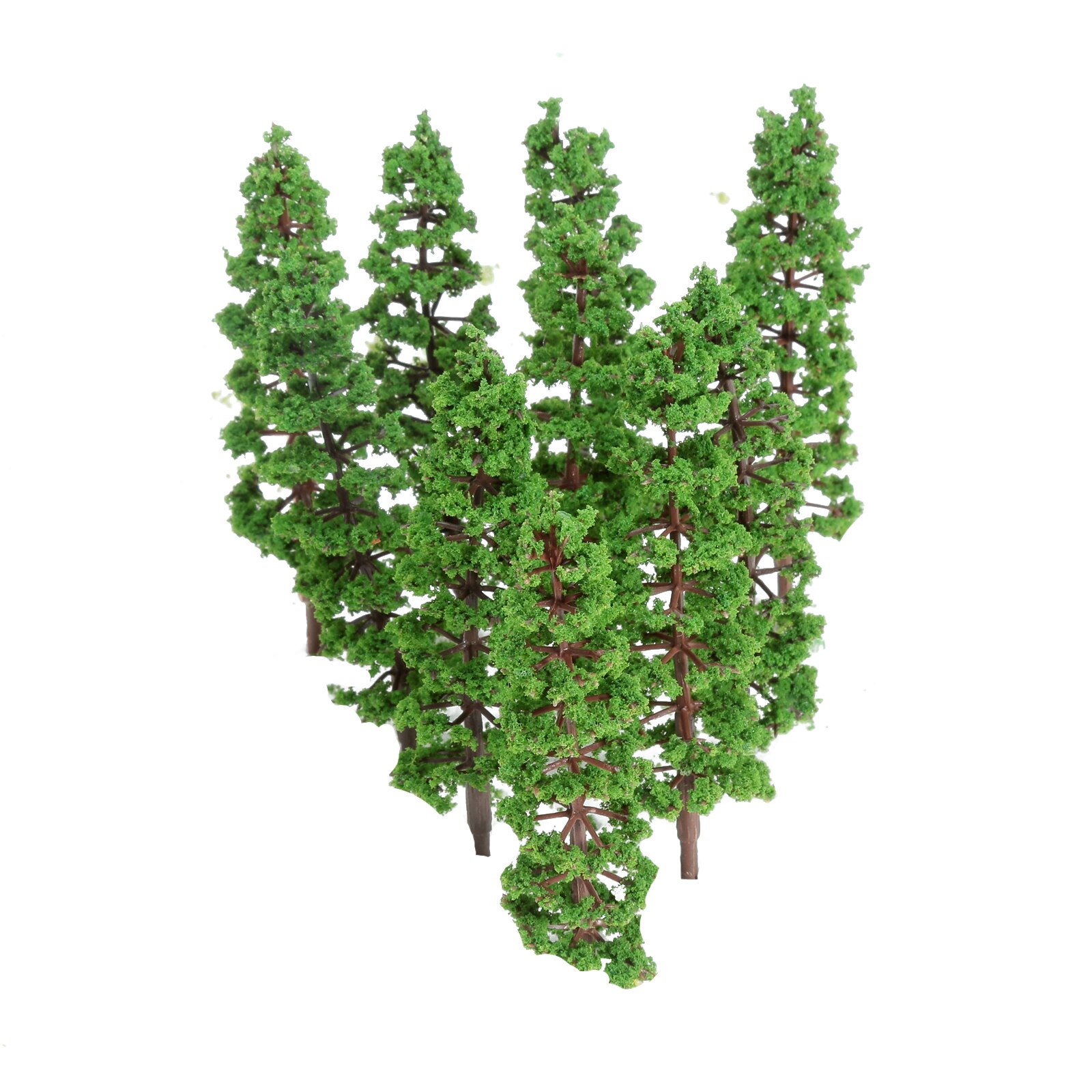 10pcs/set Green Pine Trees 9cm Model Street Park Railway Landscape Scenery Layout Toys Festive Party Decor Scale 1:100 - 1:150