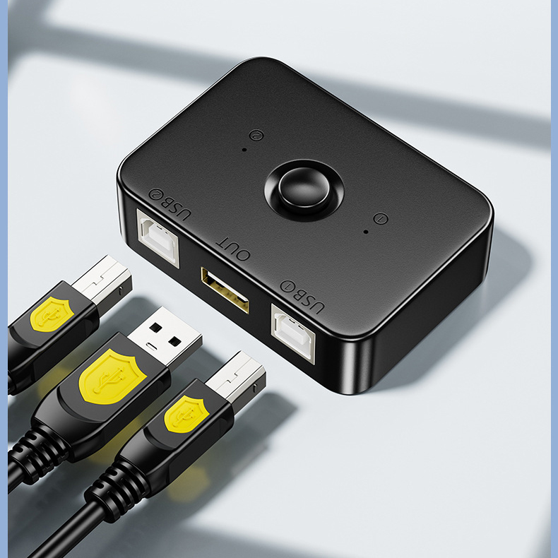 Nowa drukarka USB udostępnia kabel przełącznika 2 szt. robić 1 urządzenie USB na 2 komputery udostępnia kable USB robić drukarki z klawiaturą 1 w 2 na zewnątrz: BRĄZOWA