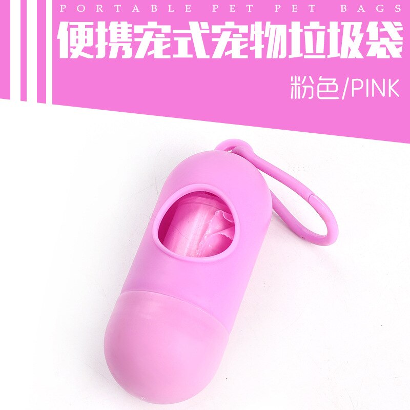Haustier Hund Katze Pille Stil Tragbare Sammeln Tragbare Russbish Tasche Kasten Waren: Rosa