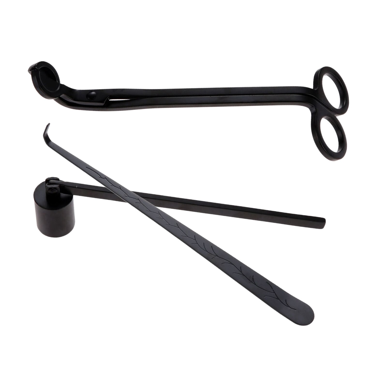 3 Stks/set Kaarsendover Trimmer Haak Rvs Kaars Schaar Wieken Dipper 4 Kleuren Kaars Accessoires: Black