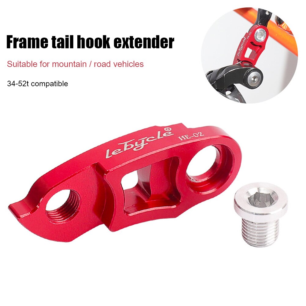 Extension De Patte De Dérailleur Arrière Vélo 8 Vitesses – Compatible 34T-52T, Rouge/Noir