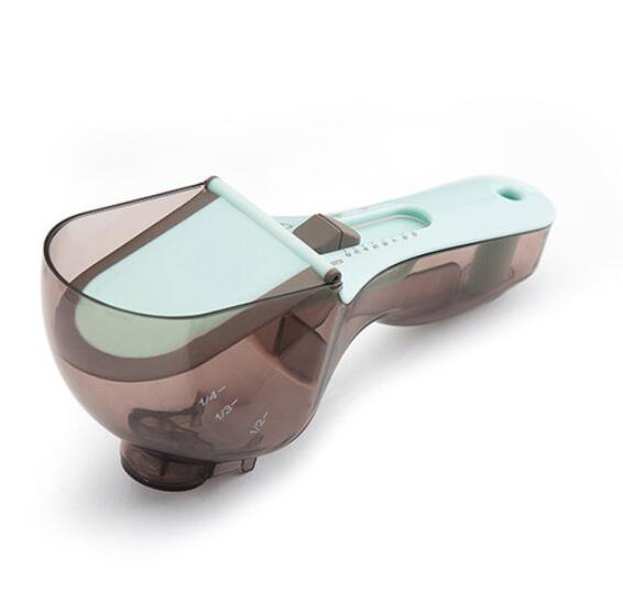 Kitchen Gadgets Adjustable Measuring Scoop Plastic Scale Gauge Baking Supplies Portable Metering Spoon Kitchen Accessories: L 130ml