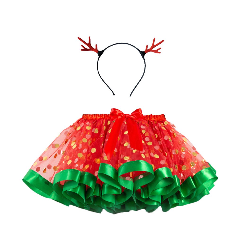 Jupe Tutu de noël pour enfants filles | Avec épingle à cheveux, Costume de princesse pour petites filles, robe de bal d'anniversaire,: Gold  / 4T