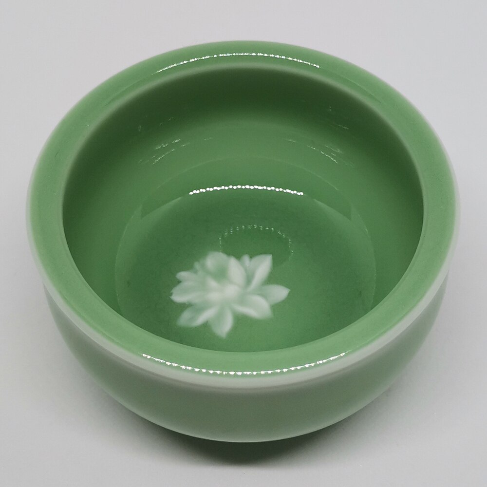 Kinesisk longquan celadon porcelæn 90ml te ceremoni køkkengrej drinkware kontor mester kop kina tekopper: Lysegrøn