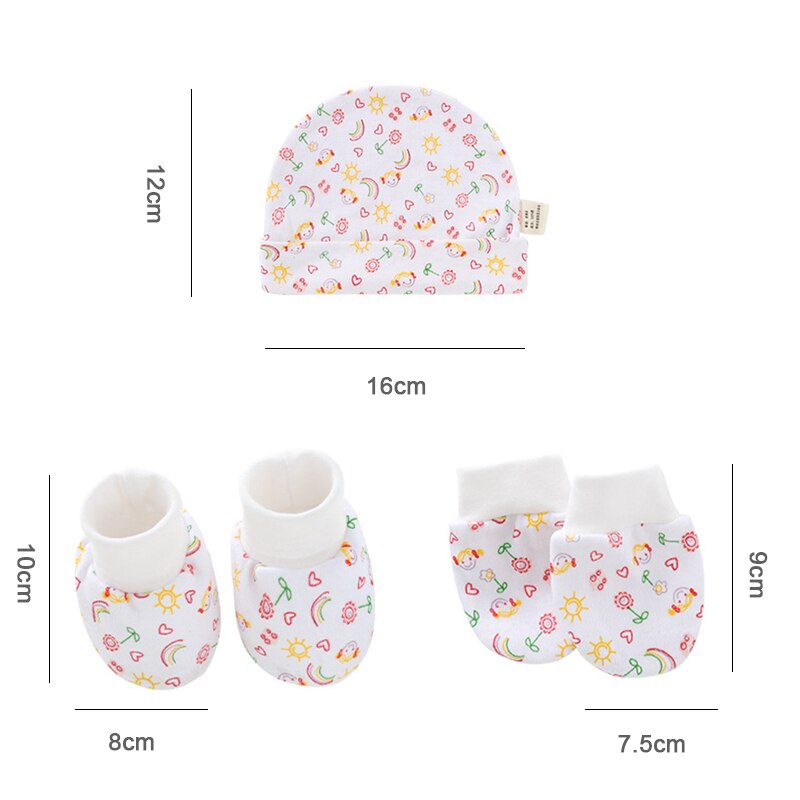 unisex 100% Baumwolle Baby Kappe, Bootie, und Baby Fäustlinge-Baby wesentliche für Neugeborenen-Baby Mädchen Zeug-Baby Junge Zubehör-B
