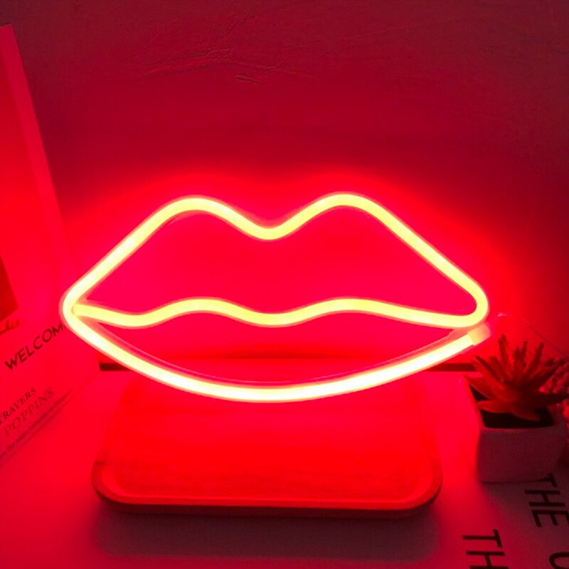 Lumière néon LED alimentée par batterie USB, lumières créatives, décoration pour chambre à coucher, fête de mariage, de noël: G005R