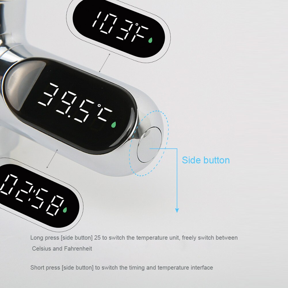 LED Digital Thermometer Schlecht Dusche Armaturen 360 Drehen Echt-Zeit Temperatur Monitor BM88