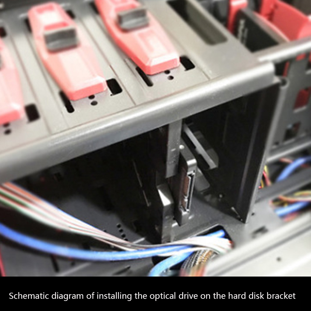 5.25 Optical Drive Position to 3.5 inch 2.5 inch SSD Adapter Bracket Dock Hard Drive Holder PC Enclosure