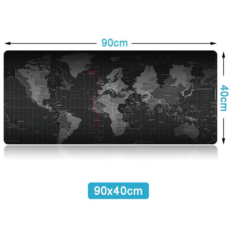 Old World Map Mouse Pad gamer Mousepad Large Size Pad for Mouse Notebook Computer Locking Edge Gaming Mouse Mats: 90X40CM