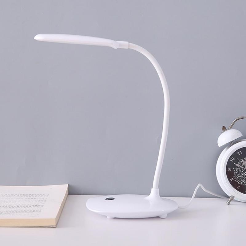LED Desk Read Lamp USB Powered Charging Study Foldable Bendable Home Office Table Eye Protection Light Bedroom Study Lamp