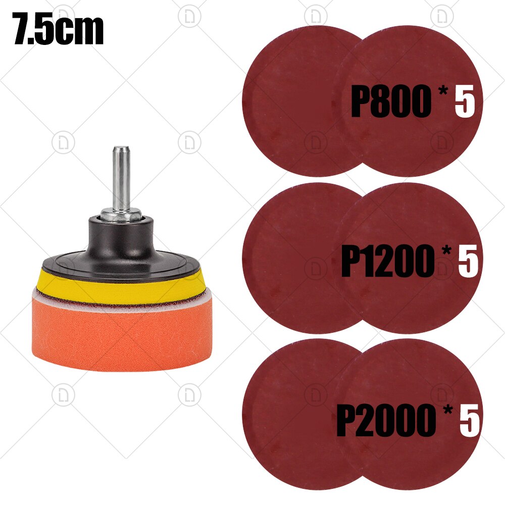 3 Inch Car Polishing Kit Polish Pad Car Polish Buffing Pad Abrasive Disc Sponge Foam Pads Polisher For Headlight Refurbish: 9