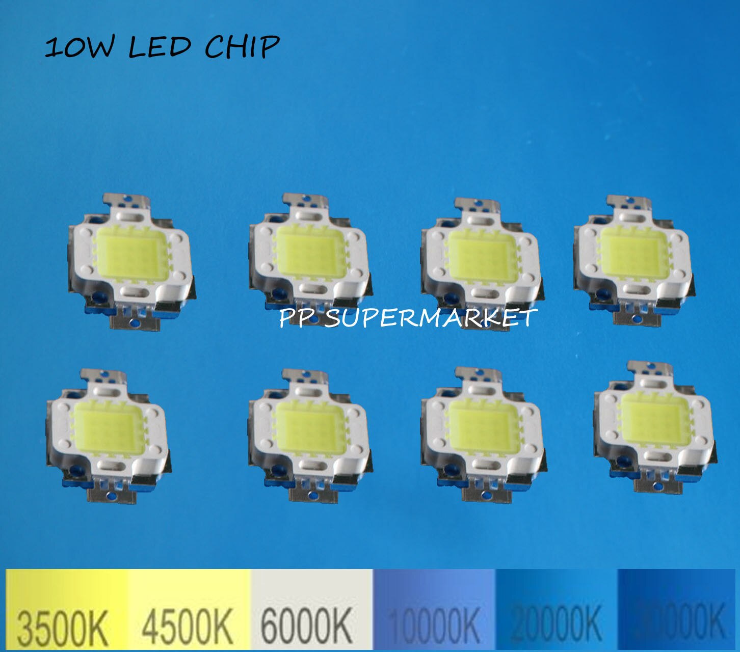 10PCS 10w High Power led Cool white/Neutral/Warm White LED 6000K 3500K 3000k 10000k 20000k 30000k
