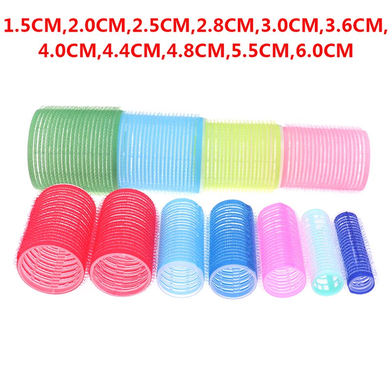 6 Pcs Hairdressing Home Use DIY Magic Large Self-Adhesive Hair Rollers Styling Roller Roll Curler Beauty Tool 3 Size
