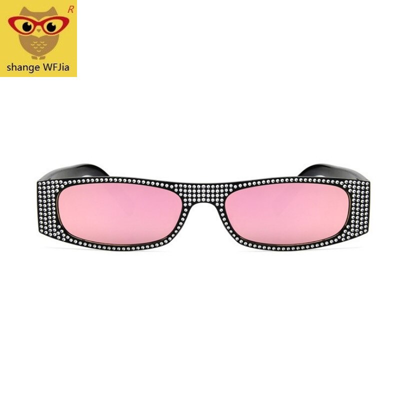 Gafas de sol cuadradas de diamante para mujer, anteojos de sol femeninos de , de tamaño pequeño, de cristal, con degradado, con UV400,