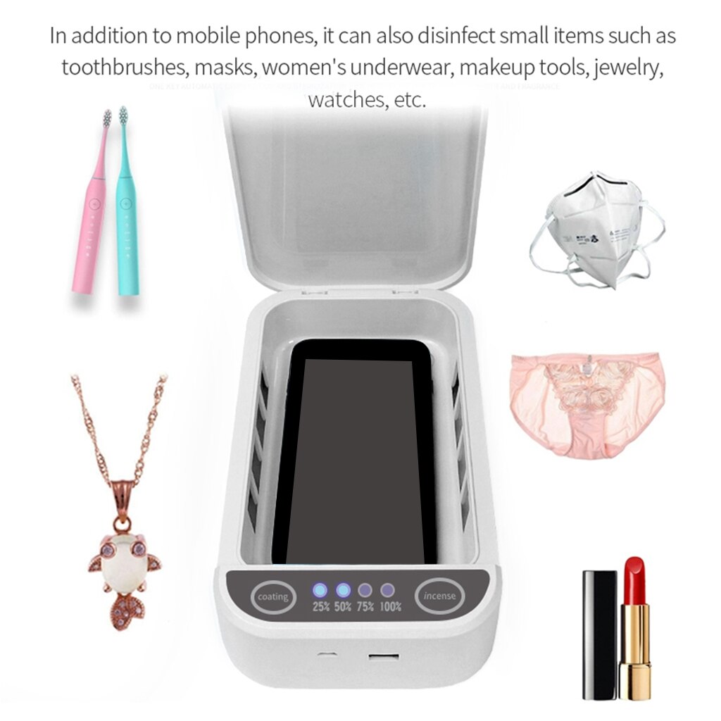 Portable UV Sterilizer Box Automatic Smartphone UV Sanitizer USB Ultraviolet Disinfection Lamp Ultraviolet Germicidal Lamp
