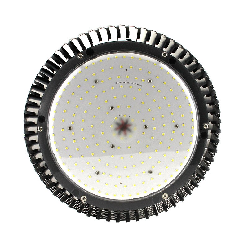 Campana LED industrial 150W, Chipled OSRAM, IC Driverless, Blanco neutro. Luminaria industrial con sistema de alimentación de estado sólido IC. Con anillo y cadena de sujección. Reflector opcional.