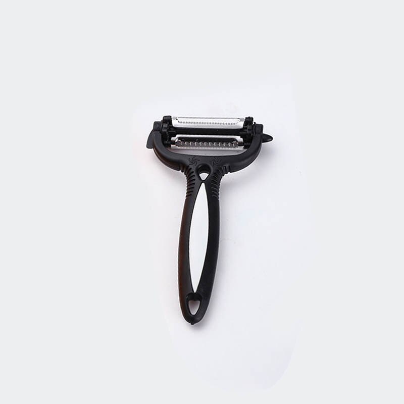 Pelador de verduras multifunción 3 en 1, utensilios de cocina, cortador de frutas giratorio de 360 grados, accesorios de cocina, cortador en juliana: Black