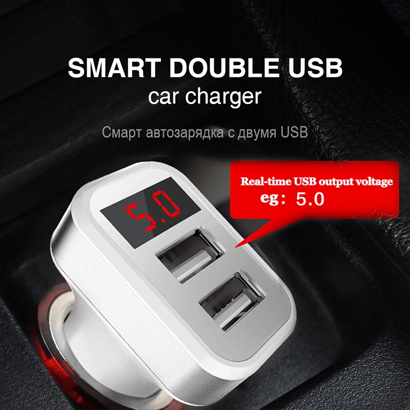 Autolader 2 Usb Output Snel Opladen Voor Mobiele Telefoon Usb Charger Voor Iphone 6/7/8/xs Xiaomi Voor Samsung Galaxy S8 S7 Huawei