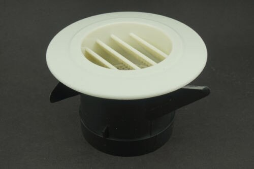 4pcs/lot 70mm Wall Air Vent Bull Nose Bathroom Extractor Outlet Grille Louvres High Polish