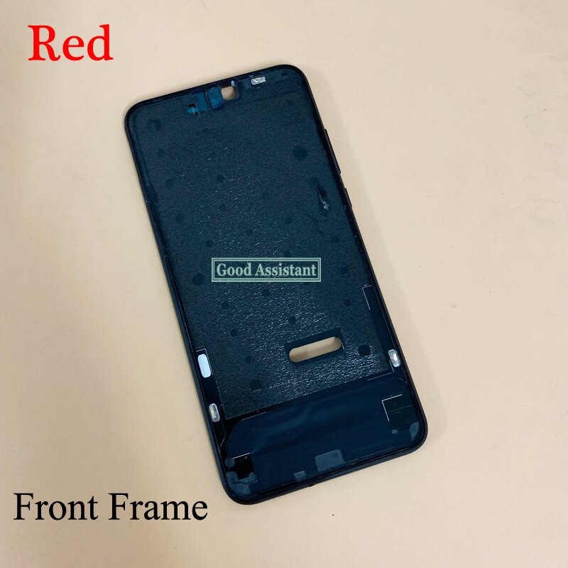 For Huawei Honor 8X / View 10 Lite LCD Faceplate Front Middle Frame Housing Battery Door Back Cover Housing Case Rear bracket: Red front frame