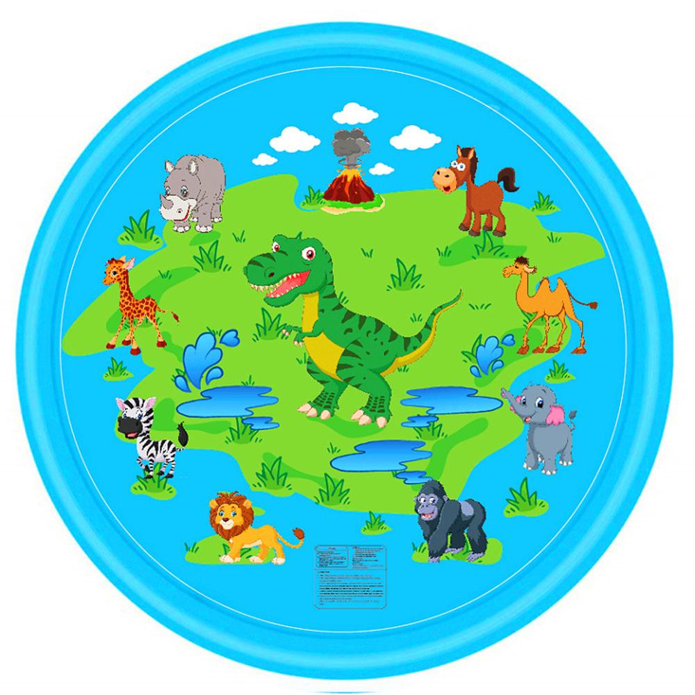 Alfombrilla de juego con rociador de agua para niño y niña, alfombra de juego de 68 pulgadas, juguetes de agua para niños pequeños, estera de juego con fuente al aire libre, al aire libre: 170cm Style 3