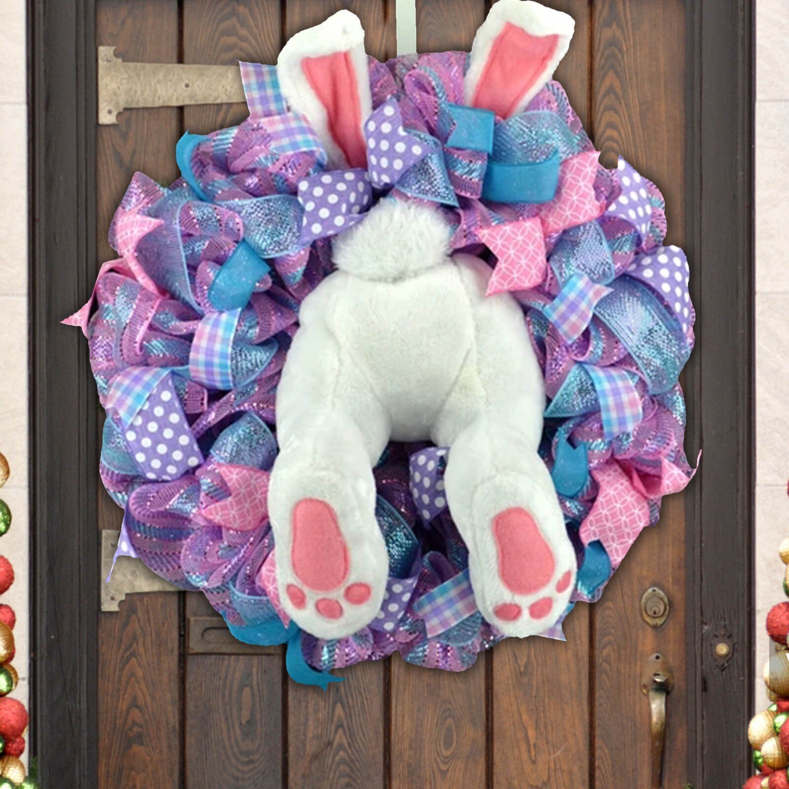 F# Easter Bunny Butt Wreath Kit Door Decorations Easter Spring Outdoor Hanging Easter Decorations For Home Wielkanoc Dekoracje