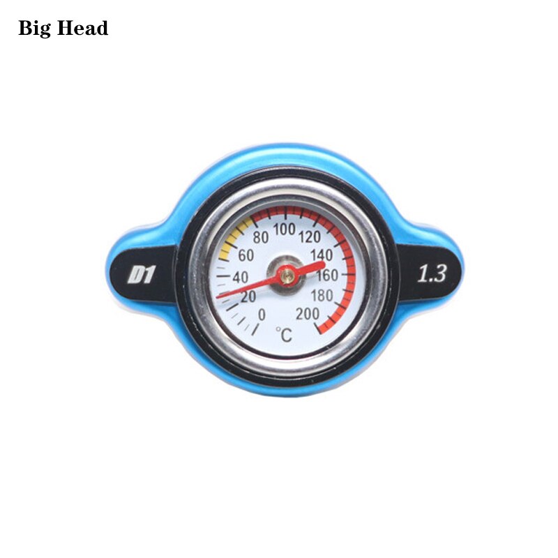 Radiator Cap - D1 Spec Thermo Gauge - 0.9/1.1/1.3 Bar - Aluminum Alloy & Silica Gel - For Cars & Motorcycles: Big Head1.3