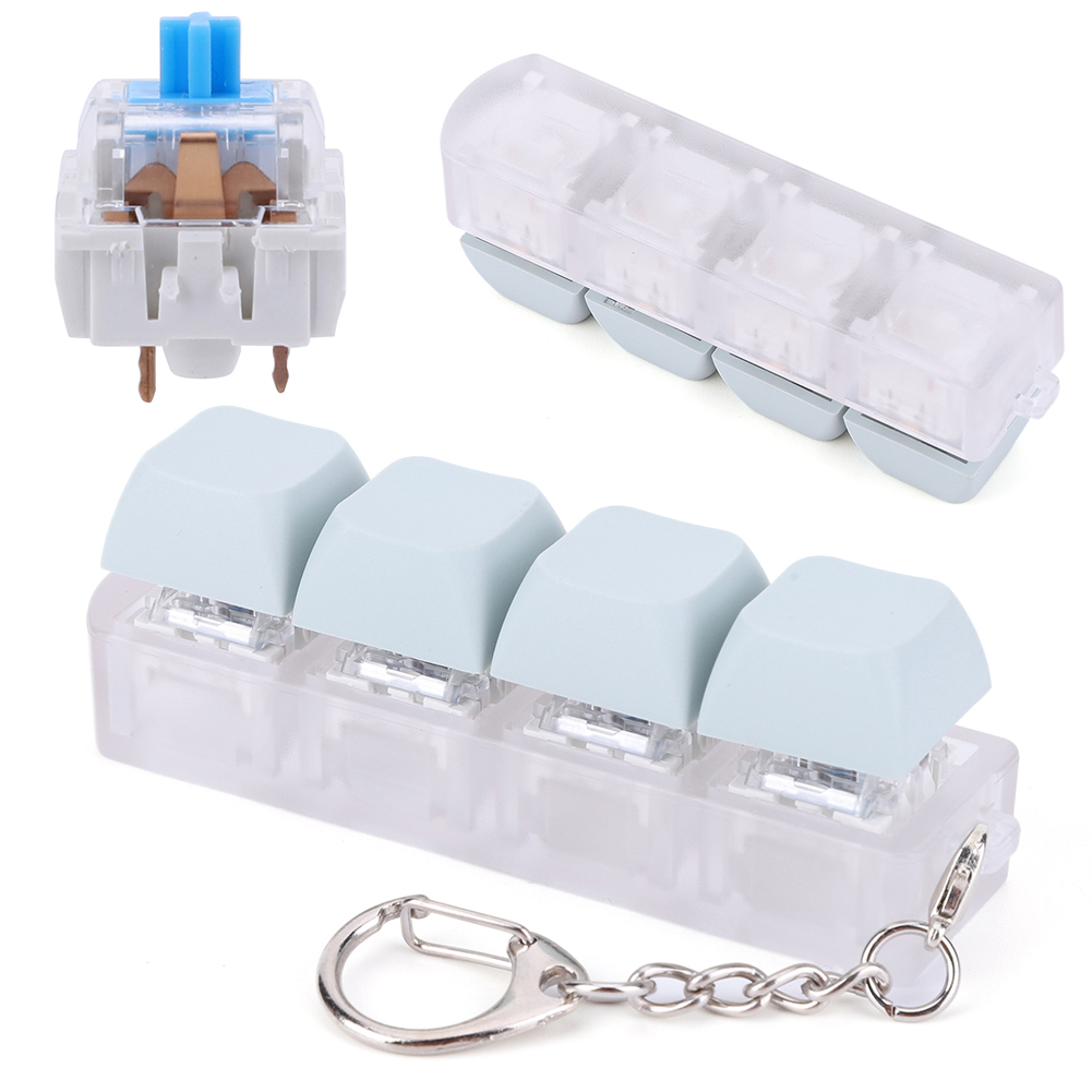 Juguete de tecla de teclado DIY para adultos, llavero Fidget, juguetes de descompresión, llave mecánica, para aliviar el tiempo de paso