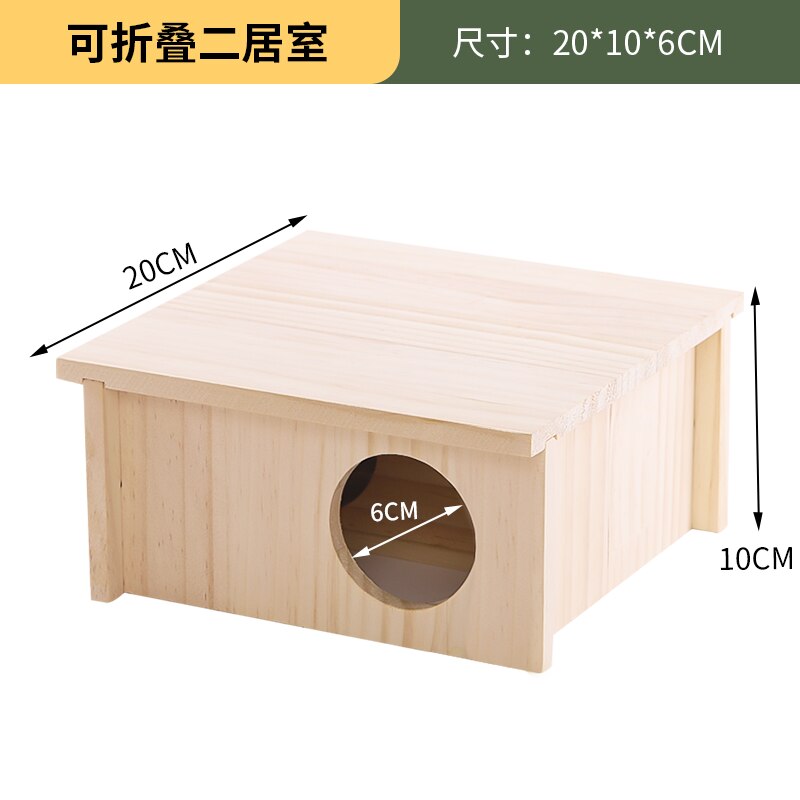 Wooden Hamster Multi-room Hamster Maze Toy Hamster Cage Landscaping Supplies Hamster Shelter Hamster Accessories Hamster Nest: 003