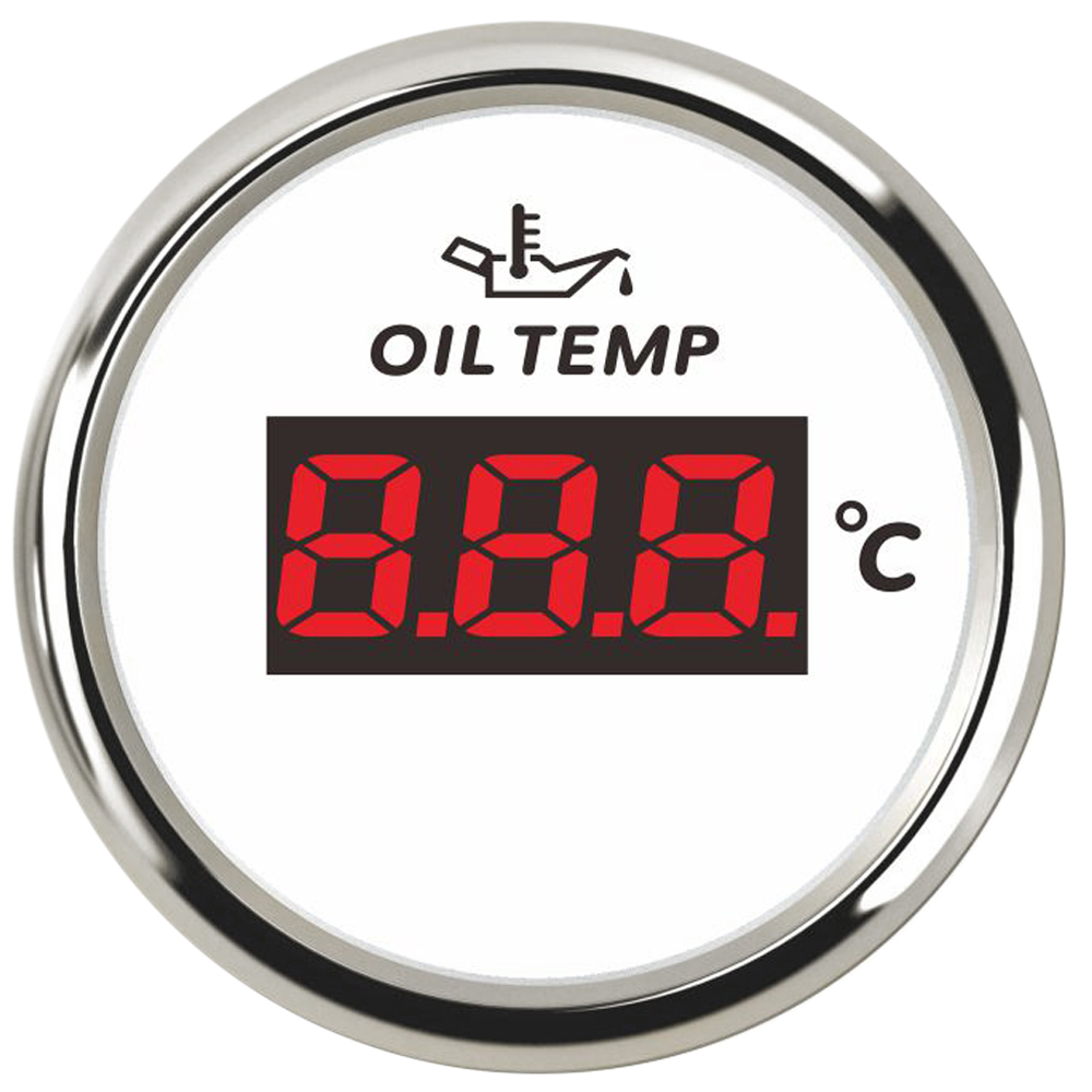 52mm Auto Wassertemperaturanzeige Auto Temperaturanzeige Wassertemperatur Digital Meter + Sensor für Auto LKW Marine Stiefel benutzerdefinierte: Weiß