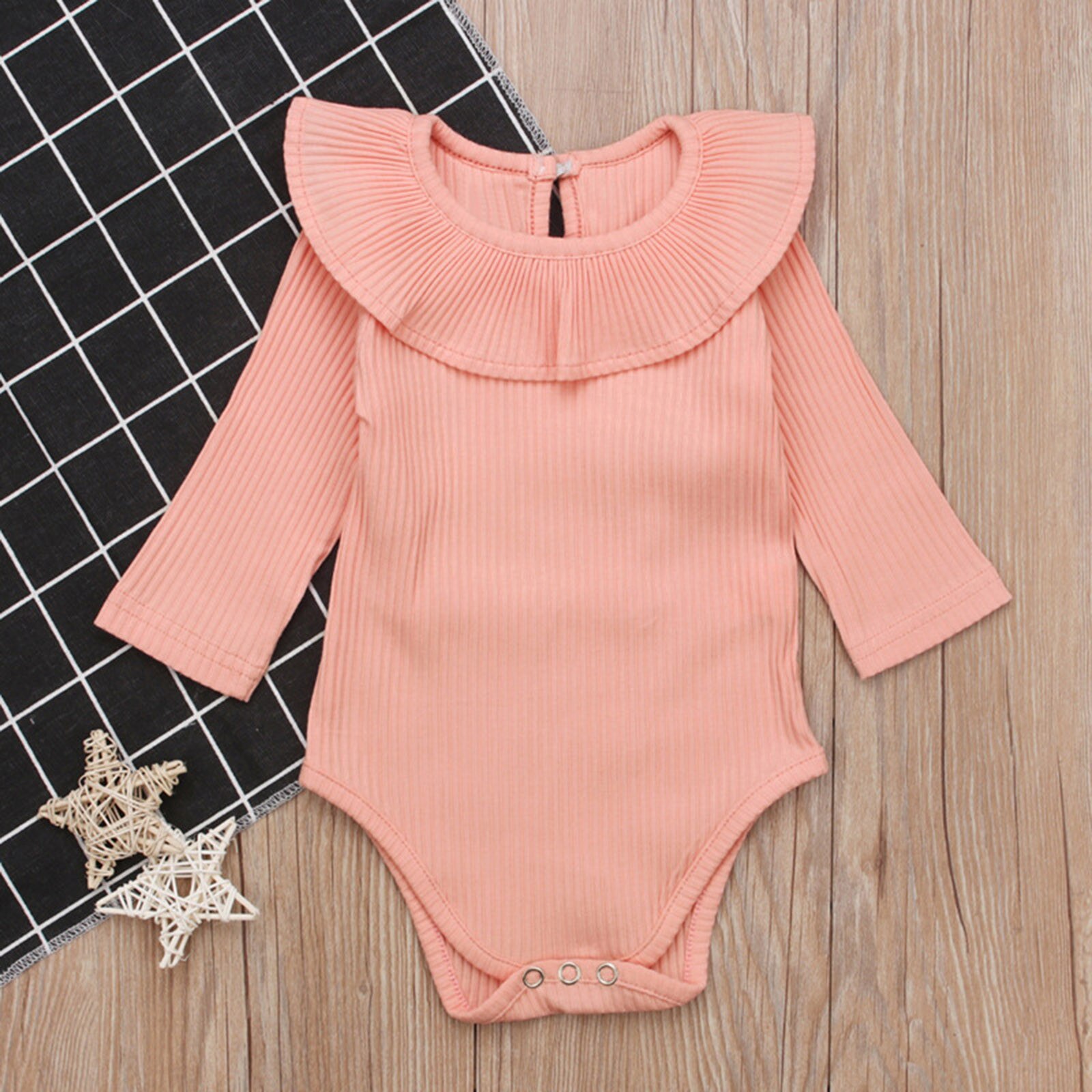 Kids Kleding Peuter Baby Baby Jongens Meisjes Kleding Solid Ruches Romper Jumpsuit Outfits Kinderen Casual Kleding