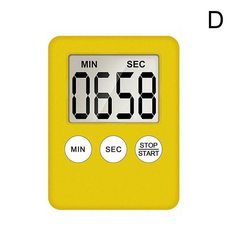 Electronic Cooking Timer Large Digital LCD Kitchen Timer Count-down Up Clock Alarm Magnetic Home Kitchen Tools: D