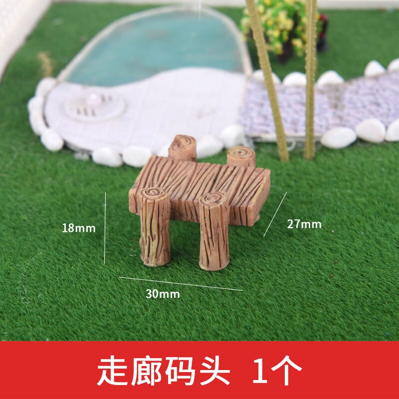 5 pc Baumstumpf Brücke Modell Mini Harz Gebühr Garten Miniaturen DIY Puppe Haus Terrarium Sukkulenten Mikro Landschaft Dekoration: pier