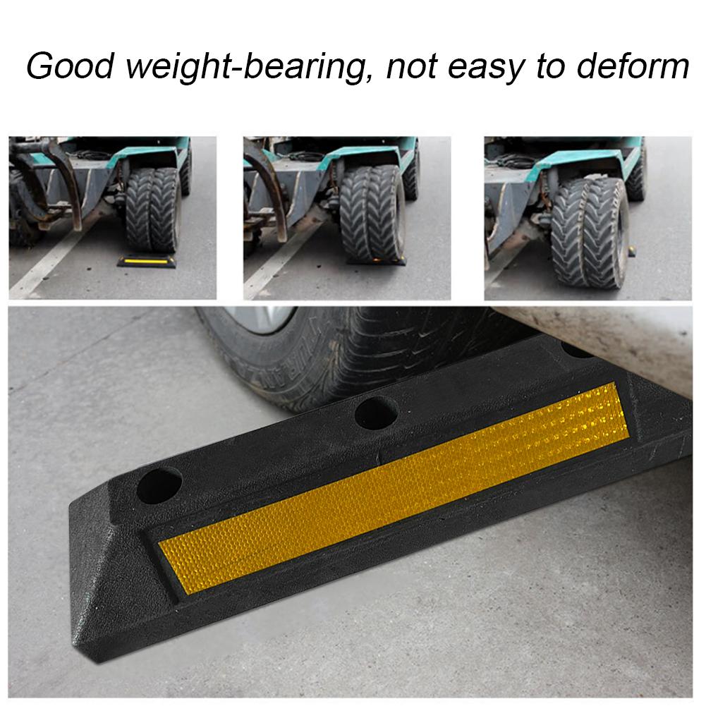 Curb Garage Voertuig Floor Stopper Voor Parking Veiligheid 1Pc Zware Rubber Parkeerplaats Oprit Stopper Voor Auto Vrachtwagens
