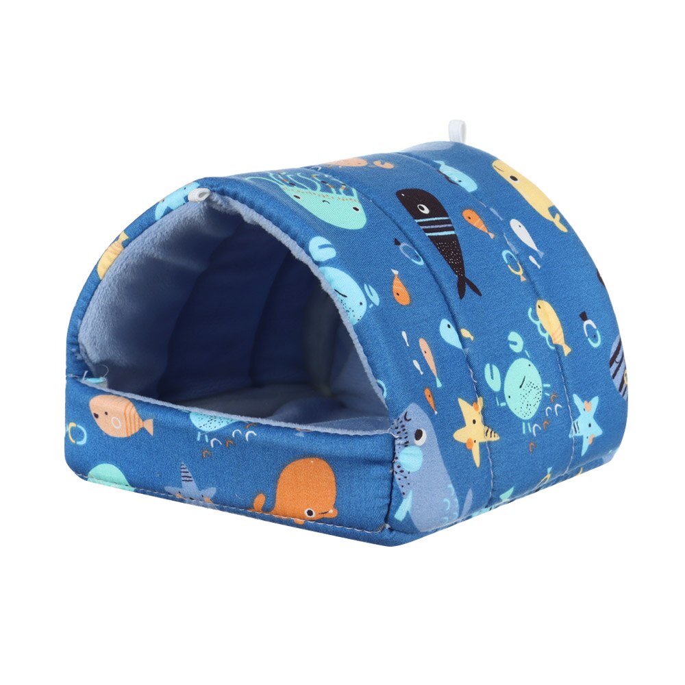 Leuke Mini Kooi Konijn Eekhoorn Winter Warm Mat Cavia Nest Hamster Huis Kleine Dier Slapen Bed Huisdier Opknoping Kooi: S / plum