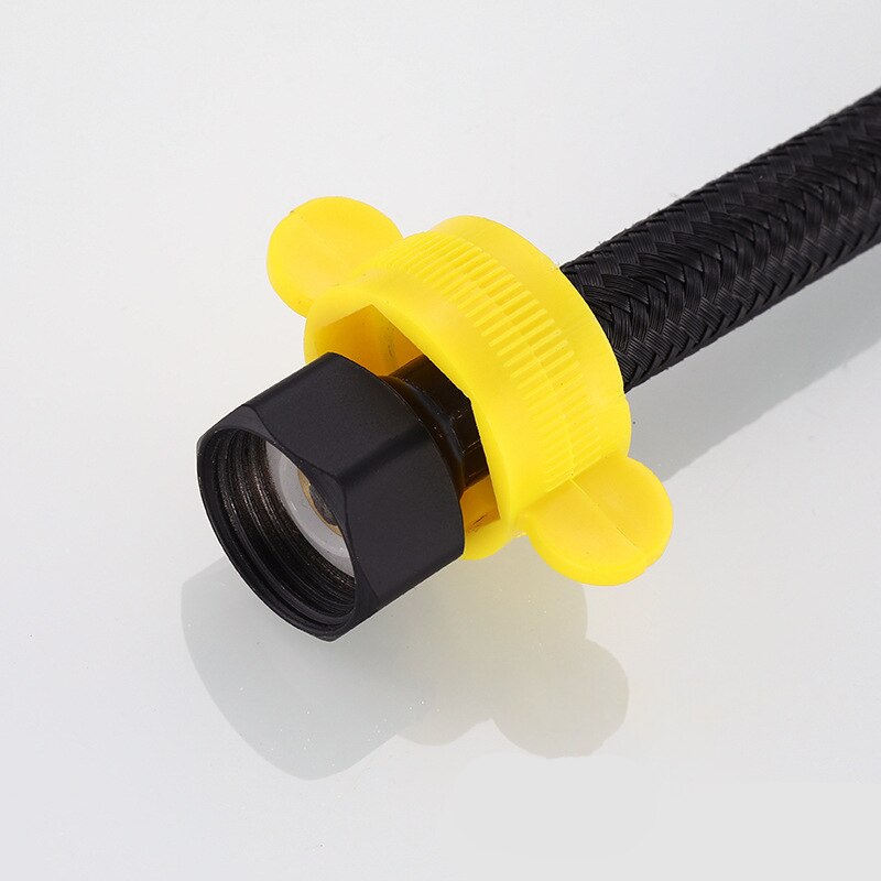 Tubo corrugado de acero inoxidable 304, grifo de lavabo de 40-100cm, pico de manguera de agua y fría, tubo de cobre de una sola cabeza